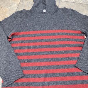 Culture Phit Hooded Striped Sweater Sz Lg